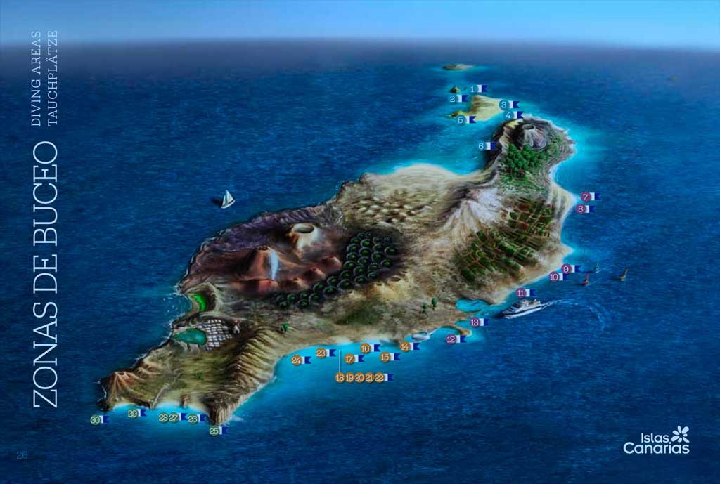 Dive sites Bahianus Tauchen Lanzarote